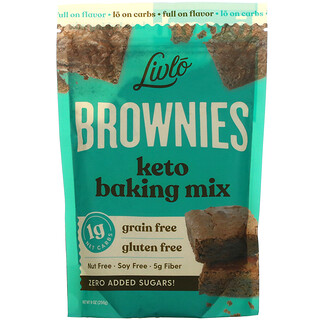 Livlo, Brownies, Кето смесь для выпечки, 9 унций (256 г)