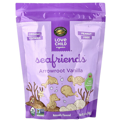 Product Image for Love Child Organics, Nature's Path, Sea Friends , Arrowroot Vanilla Cookies, 4.9 oz (140 g)