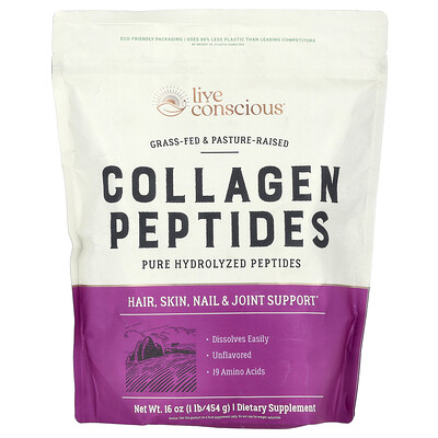 Product Image for Live Conscious, Collagen Peptides, Unflavored, 16 oz (454 g)