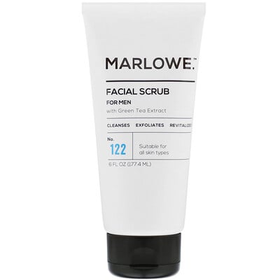 Marlowe Facial Scrub For Men, No. 122, 6 fl oz (177.4 ml)
