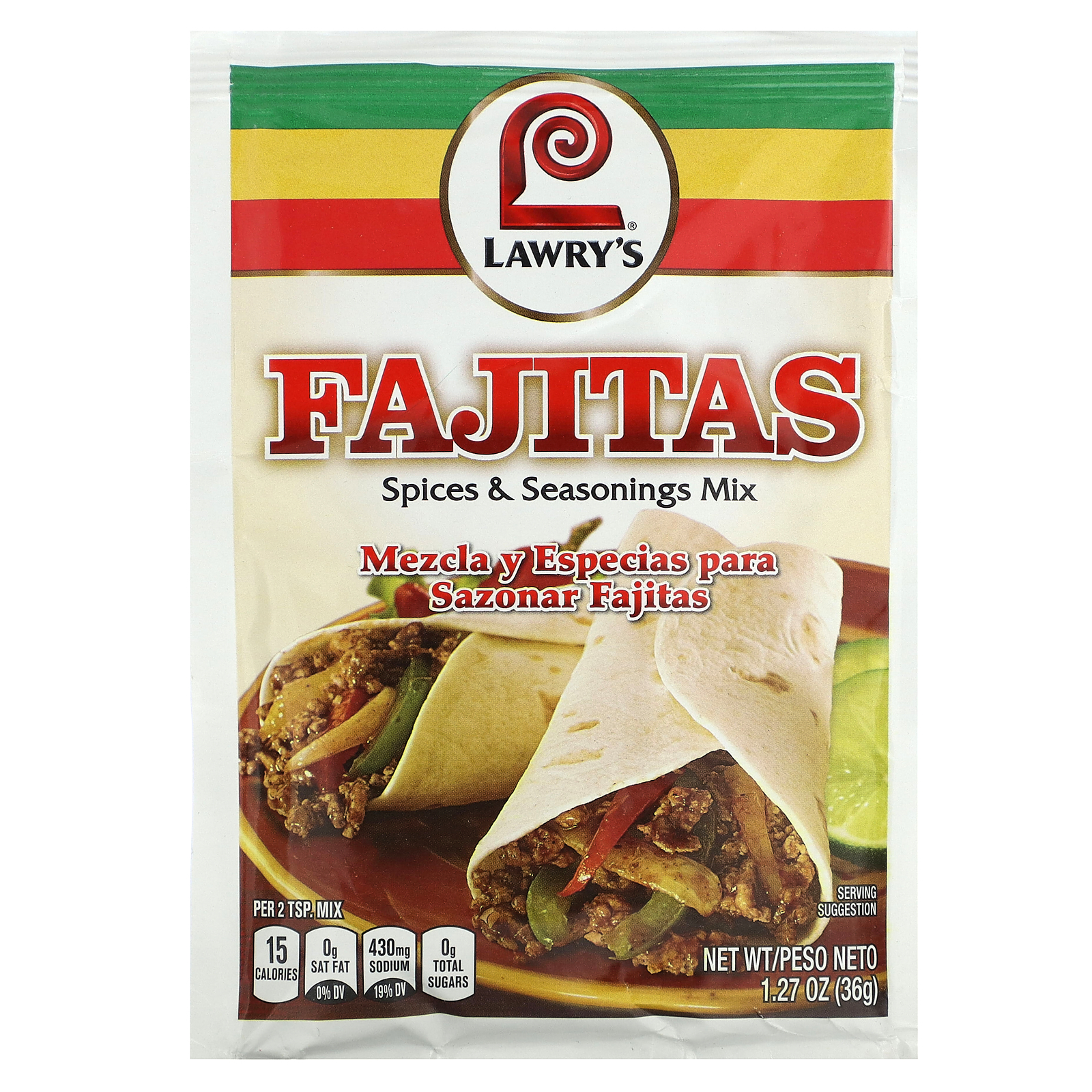 Fajitas, Gewürze & Gewürze Mischung, 1,27 oz (36 g) - Bild 1 von 2