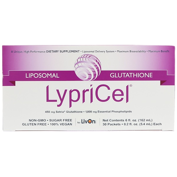 LypriCel, リポソーム型グルタチオンGSH、30包、0.2液体オンス（5.4 ml）