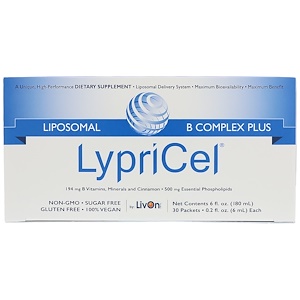 LypriCel, Липосомальный В комплекс плюс, 30 пакетов, 0,2 жидких унций (6 мл) каждый