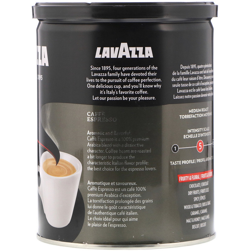 LavAzza Premium Coffees, Ground Coffee, Medium Roast, Caffè Espresso, 8
