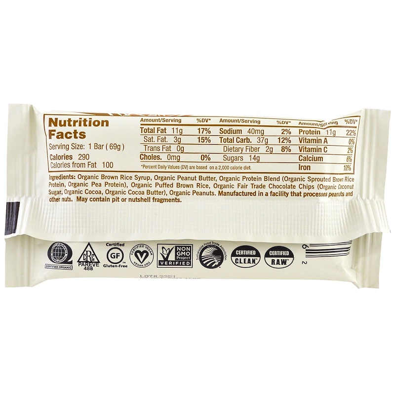 GoMacro, Macrobar, Protein Pleasure, Peanut Butter Chocolate Chip, 12
