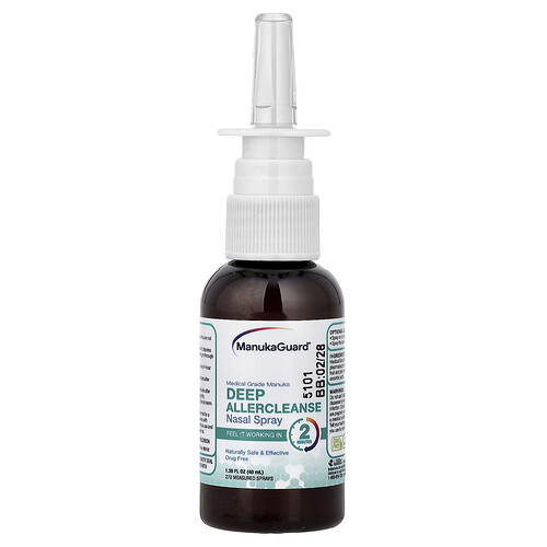 Manukaguard Medical Grade Manuka, Deep Allercleanse Nasal Spray, 1.35 fl oz ( 40 ml)