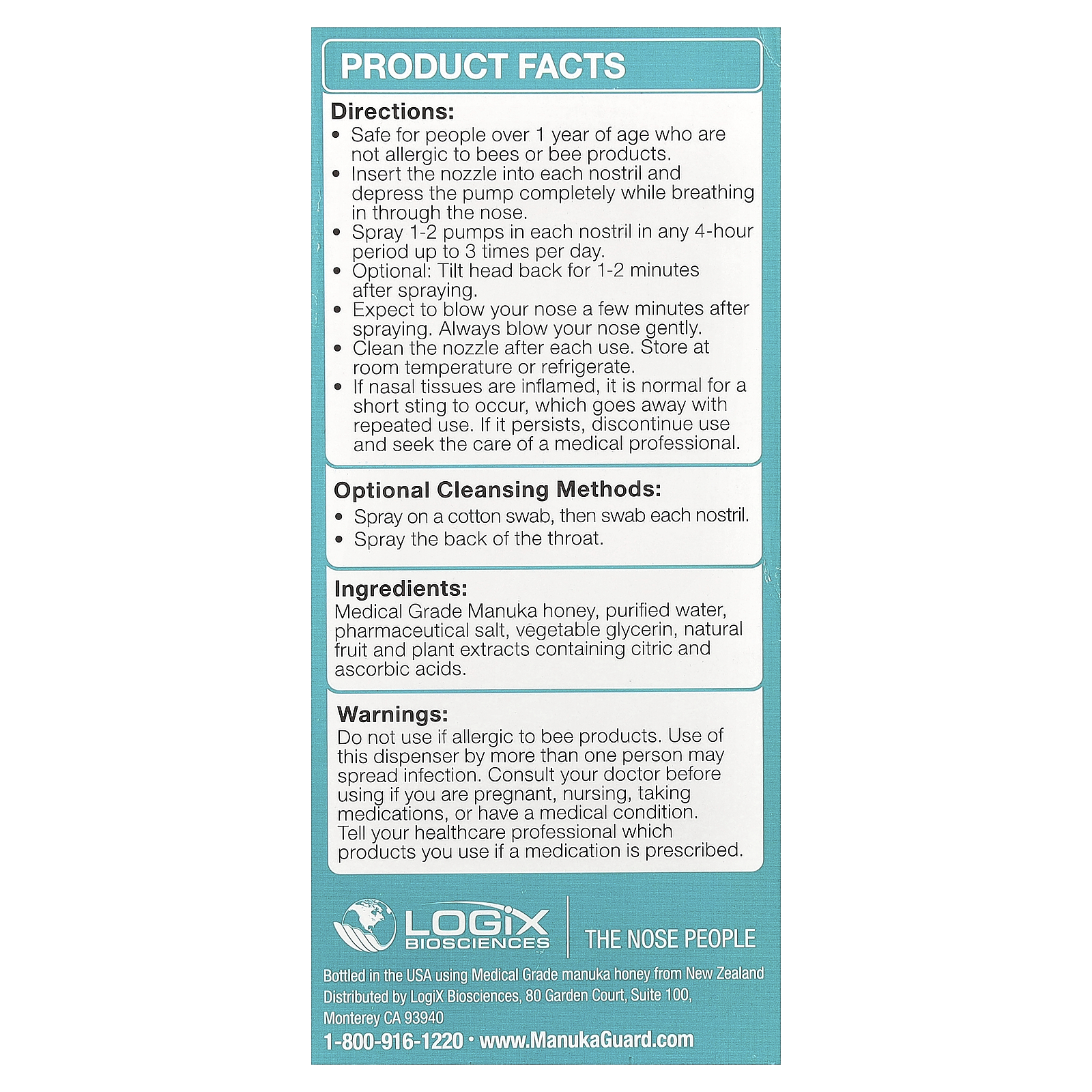 , Medical Grade Manuka, Deep Allercleanse Nasal Spray, 1.35 fl oz 40 ml