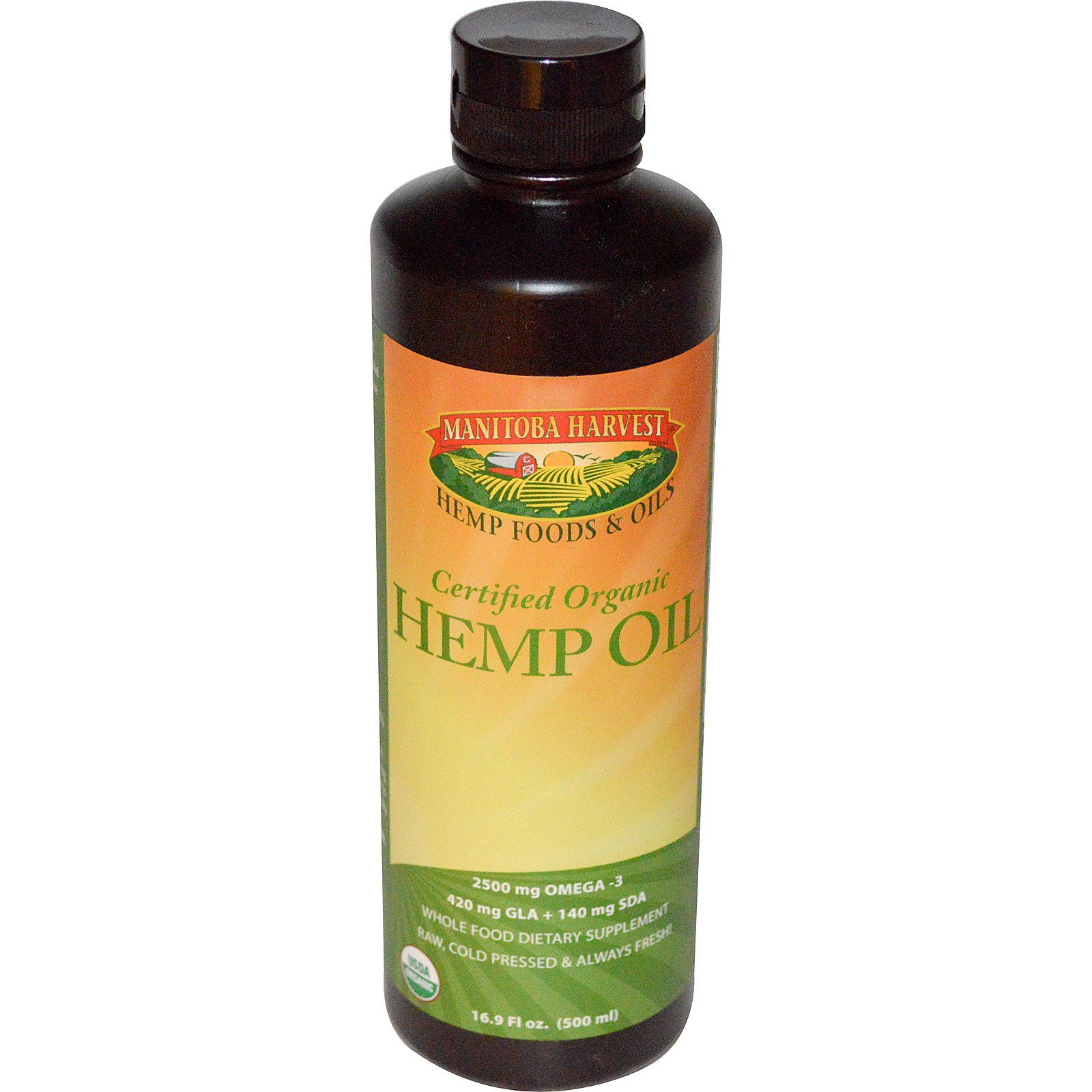 Manitoba Harvest, Certified Organic Hemp Oil, 16.9 Fl Oz (500 Ml ...