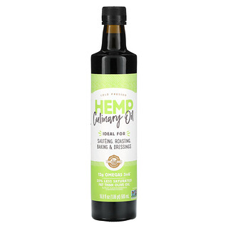 Manitoba Harvest, Aceite culinario de cáñamo, Prensado en frío`` 500 ml (16,9 oz. Líq.)