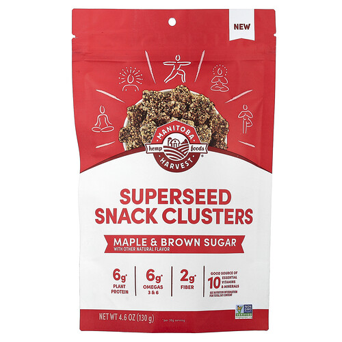 Manitoba Harvest, Superseed Snack Clusters, Supersamen-Snack-Cluster, Ahorn und brauner Zucker, 130 g (4,6 oz.)