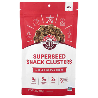 Manitoba Harvest, 슈퍼 씨앗 스낵 클러스터, 메이플 & 황설탕, 130g(4.6oz)