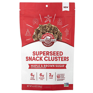 Manitoba Harvest, Superseed Snack Clusters, Supersamen-Snack-Cluster, Ahorn und brauner Zucker, 130 g (4,6 oz.)