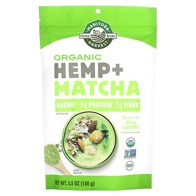 

Manitoba Harvest Organic Hemp + Matcha 5.5 oz (156 g)