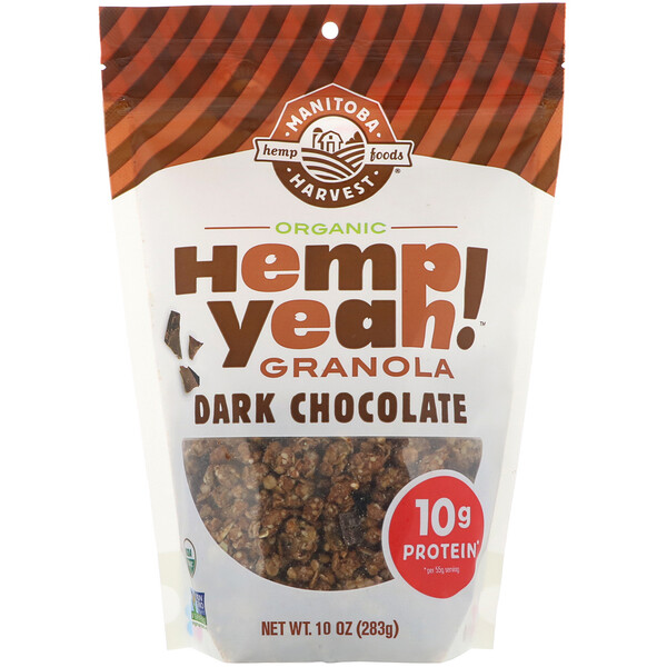 Hemp Yeah Granola, Chocolate amargo orgánico, 10 oz (283 g)