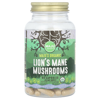 Maju Superfoods, Ciupercă organică cu coamă de leu, 90 de capsule