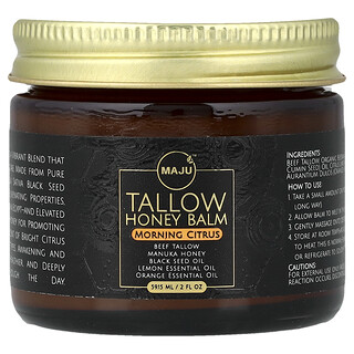 Maju Superfoods, Tallow Honey Balm, Morning Citrus,  2 fl oz (59.15 ml)
