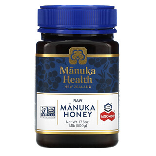 Manuka Health, عسل المانوكا، MGO 400+، ‏1.1 رطل (500 جم)