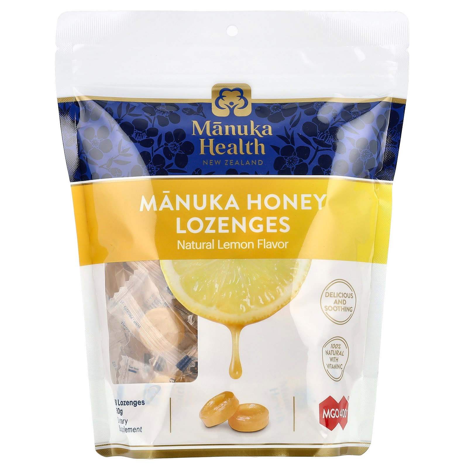 Пастилки с медом Манука Натуральный лимон 58 таблеток 3590₽