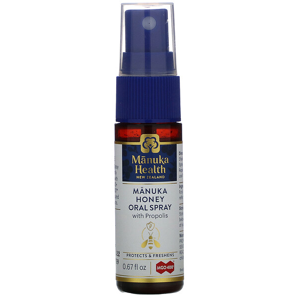 Manuka Health, Спрей для полости рта с медом Manuka и прополисом, 0,67 жидк. Унции