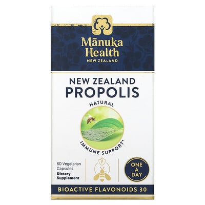 Manuka Health Новозеландский прополис, 60 вегетарианских капсул