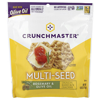 Crunchmaster, Biscuits croquants, Multi-graines cuites au four, Huile de romarin et d'olive, 113 g