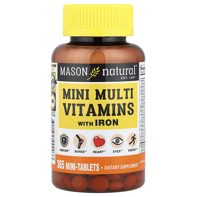 Product Image for Mason Natural, Mini Multi Vitamins with Iron, 365 Mini Tablets