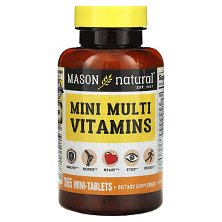 Mason Natural, Mini Multi Vitaminer, 365 Mini-Tabletter