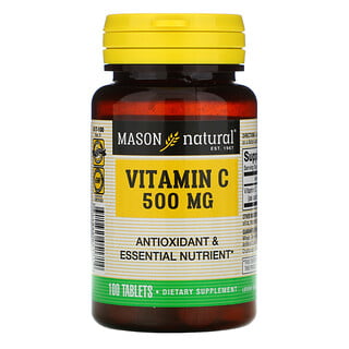 Mason Natural, Vitamina C, 500 mg, 100 Comprimidos