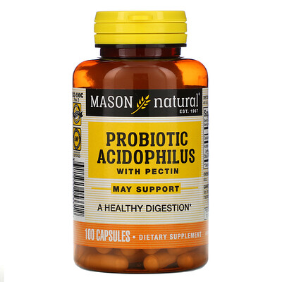 Mason Natural Probiotic Acidophilus with Pectin, 100 Capsules