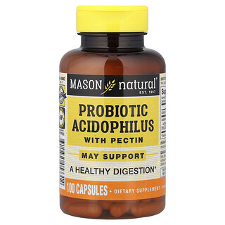 Mason Natural, Acidophilus probiotique avec pectine, 100 capsules