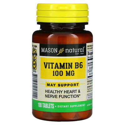 

Mason Natural Vitamin B6 100 mg 100 Tablets