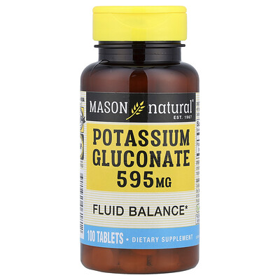 Mason Natural глюконат калия 595 мг 100 таблеток