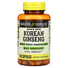 Whole Herb Korean Ginseng with White Panax Ginseng Root, 100 Capsules
