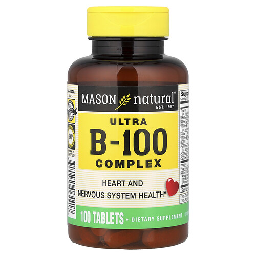 Mason Natural, Ultra B-100 Complex, 100 Tablets