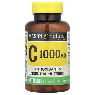 Mason Natural, 비타민C, 1,000mg, 100정