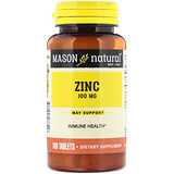 Отзывы о Mason Natural, Цинк, 100 мг, 100 таблеток