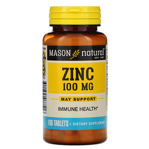 Отзывы о Масон Натуралс, Zinc, 100 mg, 100 Tablets