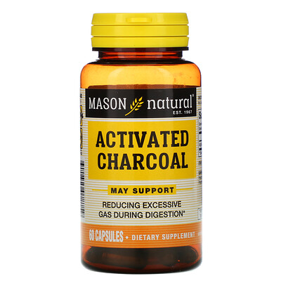 Mason Natural Activated Charcoal, 60 Capsules