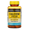 Mason Natural, Calcium Plus Vitamin D3, 600 mg, 100 Tablets 