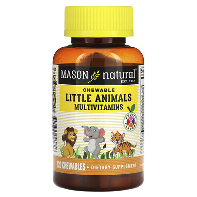 

Mason Natural Little Animals Chewable Multivitamins Fruity Flavors 120 Chewables