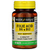 Mason Natural‏, Folic Acid B6 & B12, 90 Tablets