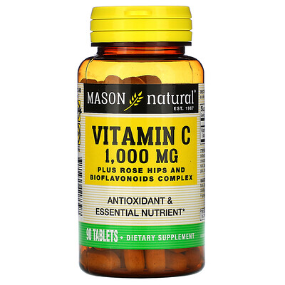 Mason Natural Витамин C, 1000 мг, 90 таблеток