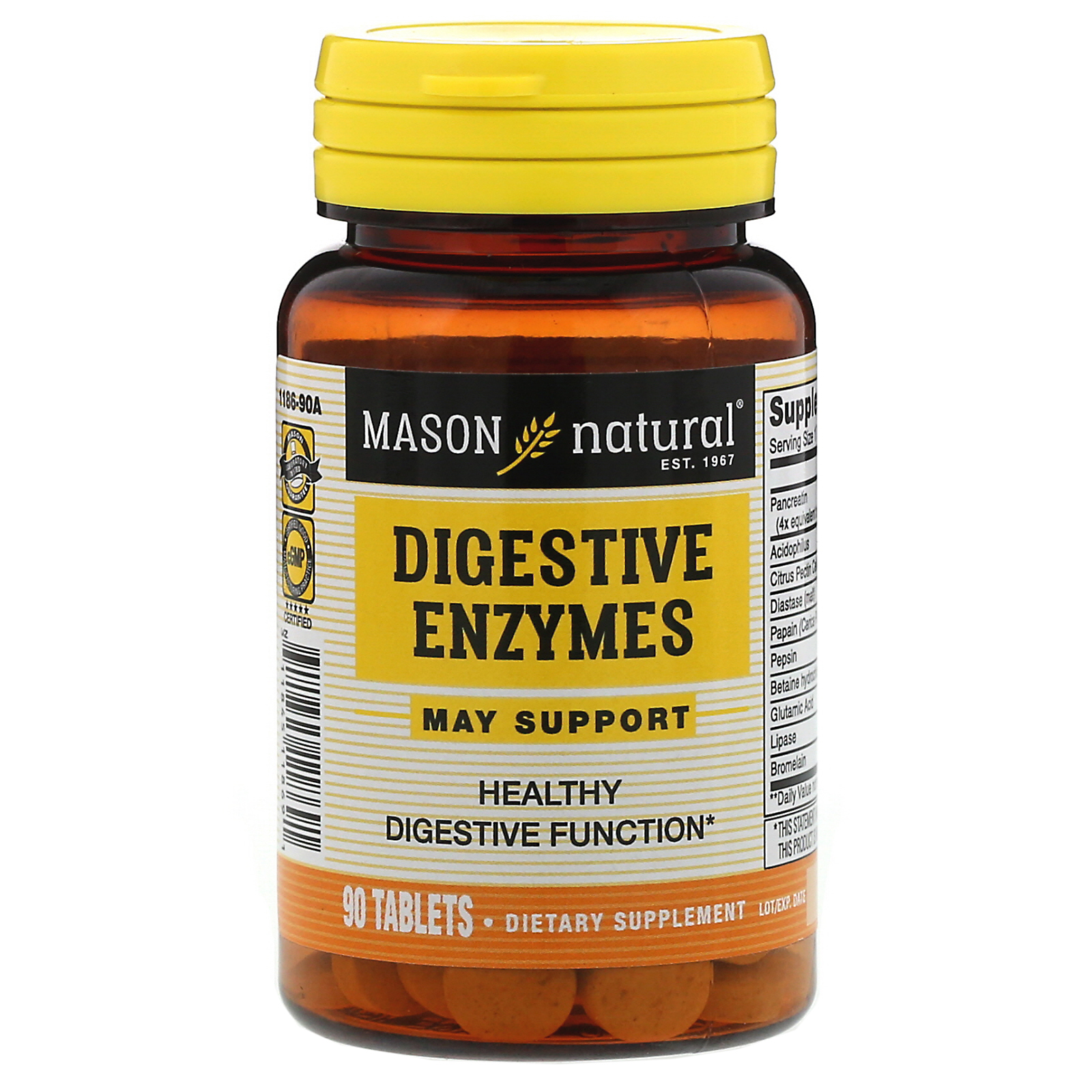 Mason Natural, Digestive Enzymes, 90 Tablets iHerb