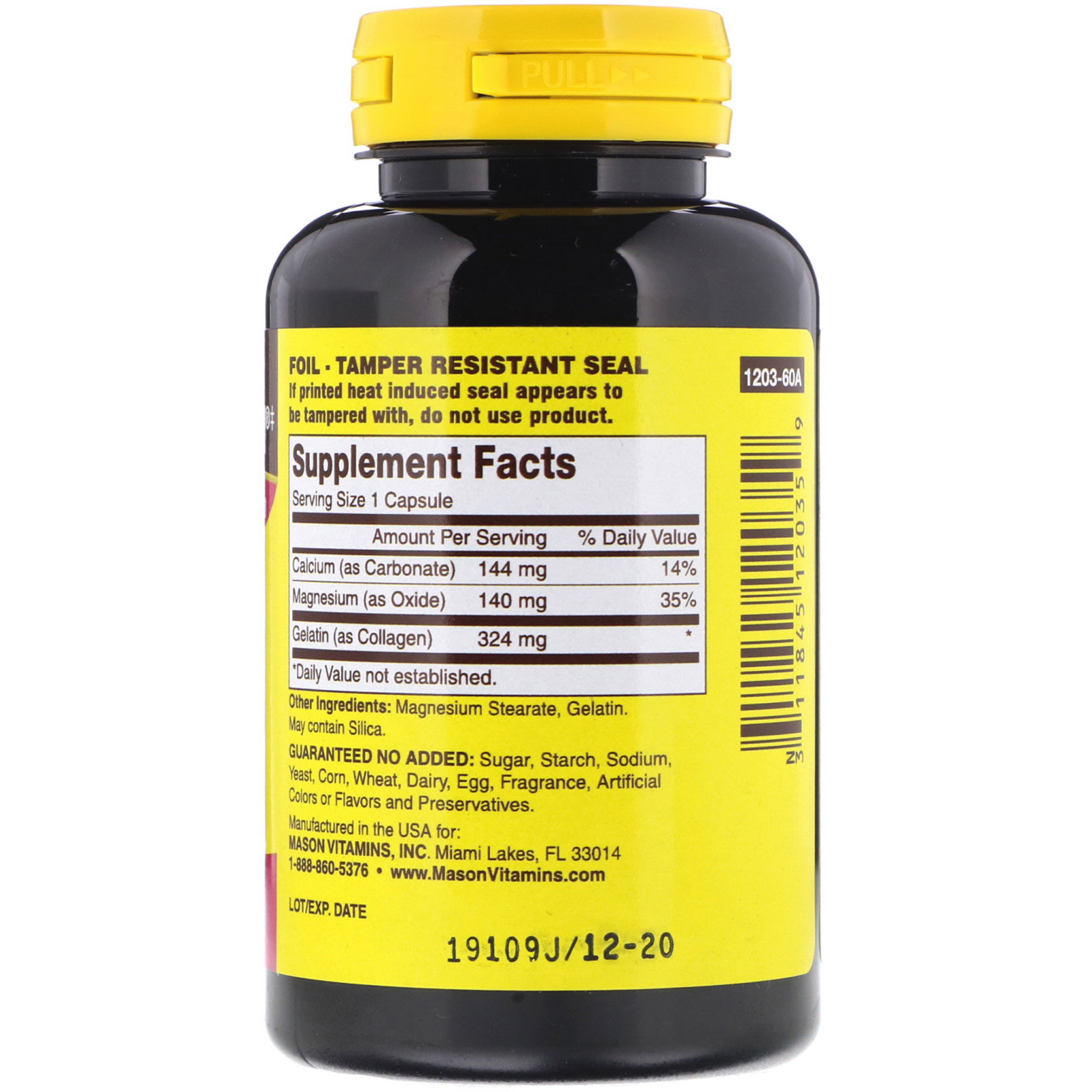 Mason Natural, Nail Strengthener with Gelatin, 60 Capsules iHerb