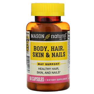 Mason Natural, Body, Hair, Skin & Nails, 60 Capsules