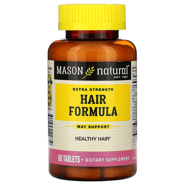 Mason Natural, Extra Strength Hair Formula, 60 Tablets