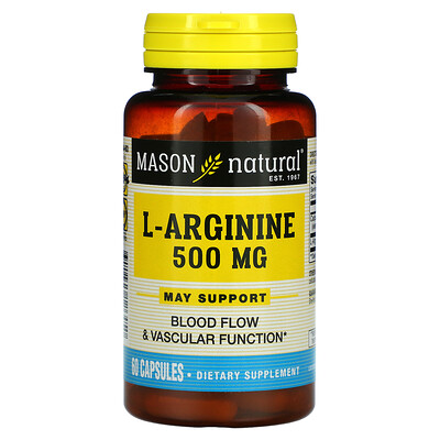 

Mason Natural L-Arginine 500 mg 60 Capsules