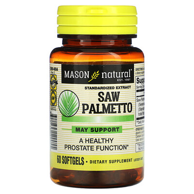 

Mason Natural Saw Palmetto Standardized Extract 60 Softgels