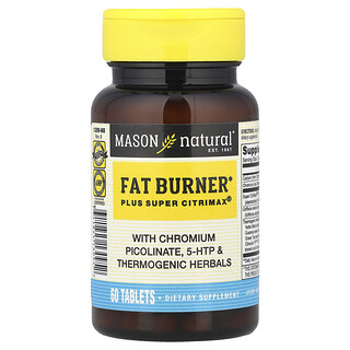 Mason Natural, Fat Burner Plus Super Citrimax, 60 comprimés