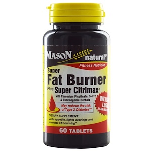 Mason Naturals, Супер жиросжигатель с супер Citrimax, 60 таблеток